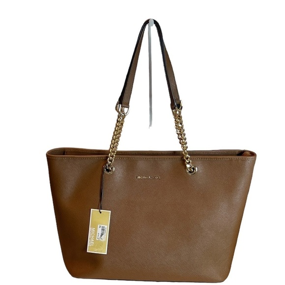 Michael Kors Acorn Chain Link Straps Tote Shoulder Bag Leather MSRP $378 NWT - Picture 9 of 9